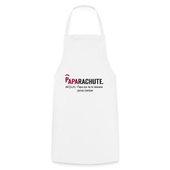 Paparachute gift dad father and daughter Birthday - Cooking Apron - white - Front - AI Model Male 185 dark (185cm)