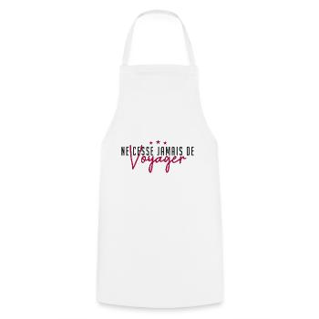 Ne cesse jamais de voyager - Tablier de cuisine - blanc - Devant - AI Model Male 185 dark (185cm)