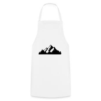 Berge und Wald - Kochschürze - Weiß - Vorne - AI Model Male 185 dark (185cm)