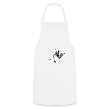 Parachute skydiving pulse - Cooking Apron - white - Front - AI Model Male 185 dark (185cm)