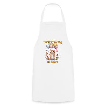 Forever young at heart, happy bday! - Cooking Apron - white - Front - AI Model Male 185 dark (185cm)