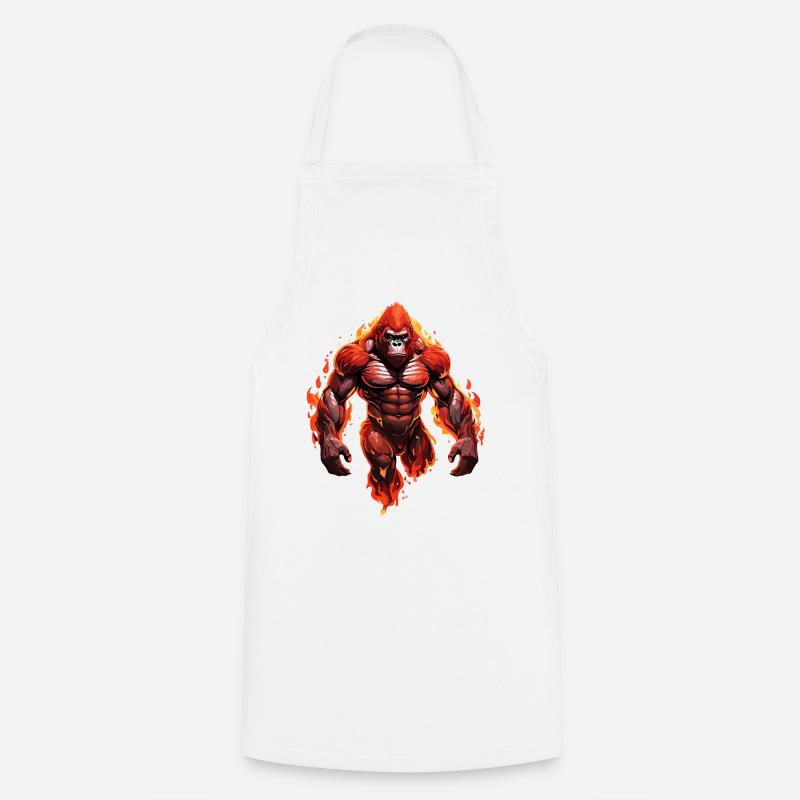Gorilla - Cooking Apron - white