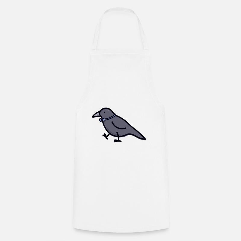 Cute Crow - Cooking Apron - white