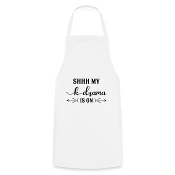 K-Pop K-Drama Kdrama Kpop Koreanisch Seoul - Kochschürze - Weiß - Vorne - AI Model Male 185 dark (185cm)