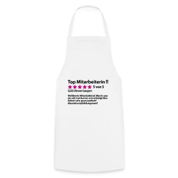 Mitarbeiterin Kollegin Abschiedsgeschenk Abschied - Kochschürze - Weiß - Vorne - AI Model Male 185 dark (185cm)