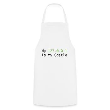 My 127.0.0.0.1 Is My Castle - Tablier de cuisine - blanc - Devant - AI Model Male 185 dark (185cm)