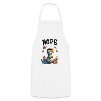 Dinosaur Saying Nope for Boys and Girls - Cooking Apron - white - Front - AI Model Male 185 dark (185cm)