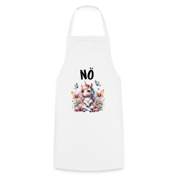 Licorne disant non Garçon et fille Créature mythique - Tablier de cuisine - blanc - Devant - AI Model Male 185 dark (185cm)