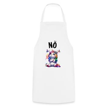 Licorne disant non Garçon et fille Créature mythique - Tablier de cuisine - blanc - Devant - AI Model Male 185 dark (185cm)