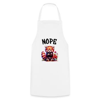 Panda roux Drôle de dicton Nope Renard de Feu - Tablier de cuisine - blanc - Devant - AI Model Male 185 dark (185cm)
