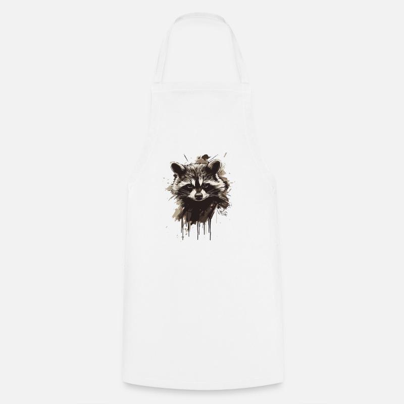 Waschbär - Kochschürze - Weiß