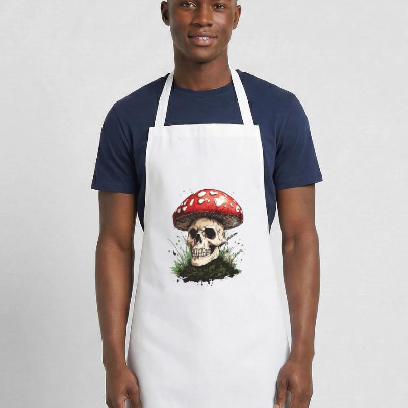Toadstool Skull Cooking Apron