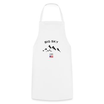 Big Sky Colorado Ski Resort Berge Souvenir - Kochschürze - Weiß - Vorne - AI Model Male 185 dark (185cm)