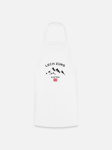 Lech Zürs Ski Resort Austrian Alps Souvenir - Cooking Apron - white
