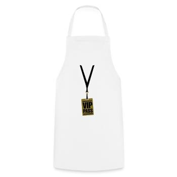VIP pass - Tablier de cuisine - blanc - Devant - AI Model Male 185 dark (185cm)