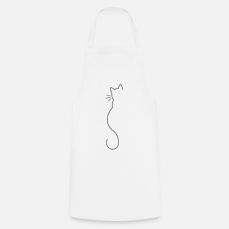 Cats silhouette - Cooking Apron - white