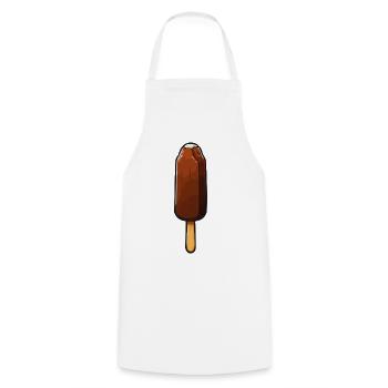 Dessin animé Glace au Chocolat - Tablier de cuisine - blanc - Devant - AI Model Male 185 dark (185cm)