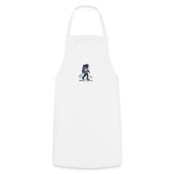 Astronaut over mountains and stars - Cooking Apron - white - Front - AI Model Male 185 dark (185cm)