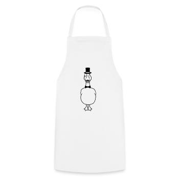 Lunettes monocle Sir Goose - Tablier de cuisine - blanc - Devant - AI Model Male 185 dark (185cm)