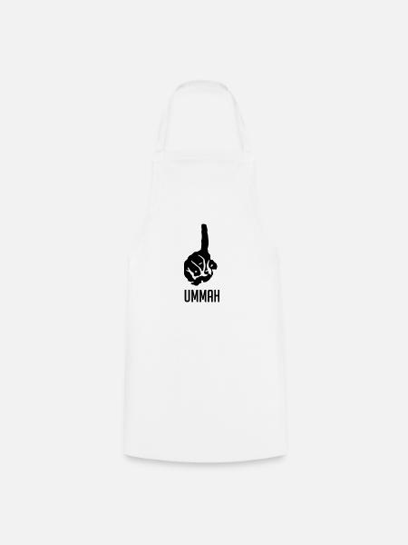 One Ummah Black - Cooking Apron - white