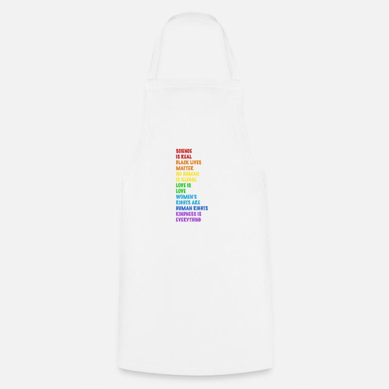 Human Rights! No one is illegal - Cooking Apron - white