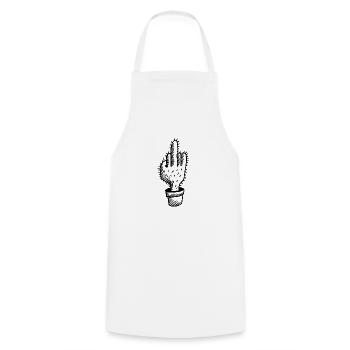 Stinkefinger Fuck You Fick Dich - Kochschürze - Weiß - Vorne - AI Model Male 185 dark (185cm)