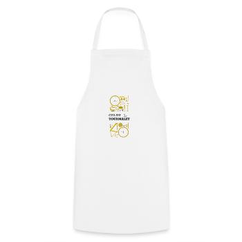 J'peux pas, j'ai vélo. Col du Tourmalet. - Cooking Apron - white - Front - AI Model Male 185 dark (185cm)