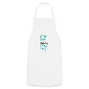 J'peux pas, j'ai Mont Ventoux - Cooking Apron - white - Front - AI Model Male 185 dark (185cm)