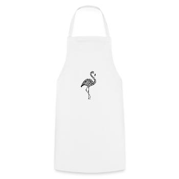 Flamingo - Kochschürze - Weiß - Vorne - AI Model Male 185 dark (185cm)