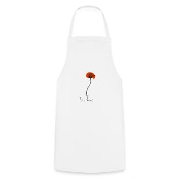 Life’s short... mais si belle - Tablier de cuisine - blanc - Devant - AI Model Male 185 dark (185cm)