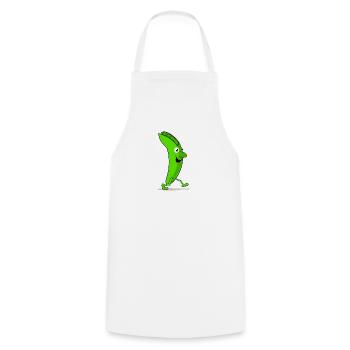 Funny pea - Kochschürze - Weiß - Vorne - AI Model Male 185 dark (185cm)