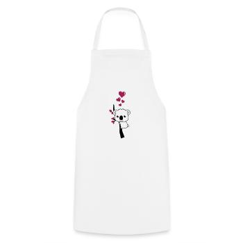 koala doux 002 - Tablier de cuisine - blanc - Devant - AI Model Male 185 dark (185cm)