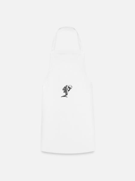 2020 11 30 shark with - Cooking Apron - white