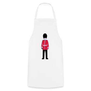 Queen's Guard - Cooking Apron - white - Front - AI Model Male 185 dark (185cm)