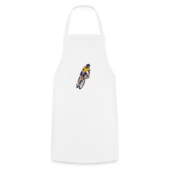 Cyclist - Cooking Apron - white - Front - AI Model Male 185 dark (185cm)