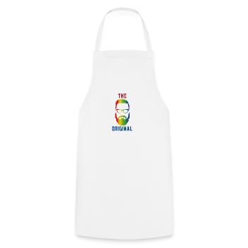 THE ORIGINAL! - Cooking Apron - white - Front - AI Model Male 185 dark (185cm)