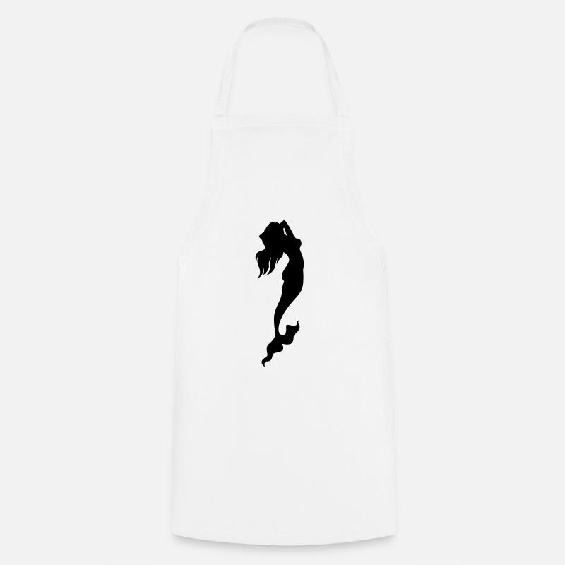 Mermaid 1 04 - Cooking Apron - white