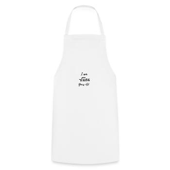 34 Years – Birthday Statement Number Design - Cooking Apron - white - Front - AI Model Male 185 dark (185cm)