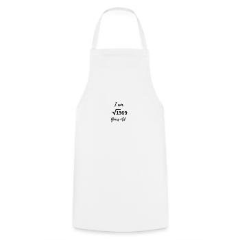 37 Years – Cool Birthday Design - Cooking Apron - white - Front - AI Model Male 185 dark (185cm)