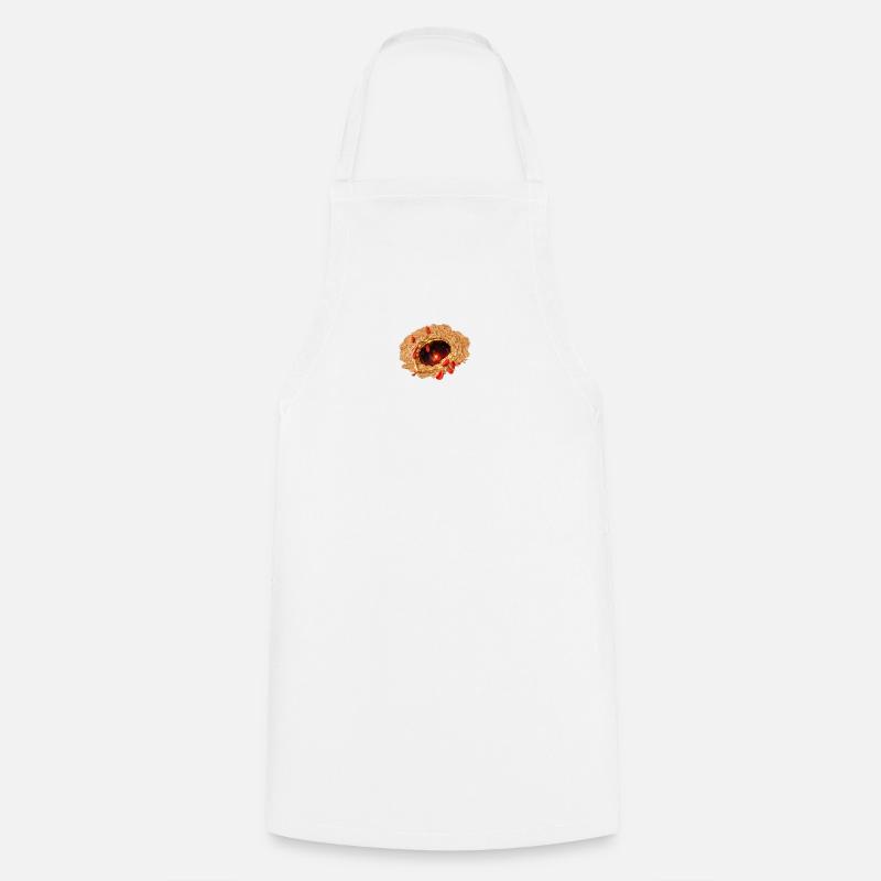 Galactic Donut with Cosmic Core Opening - Cooking Apron - white