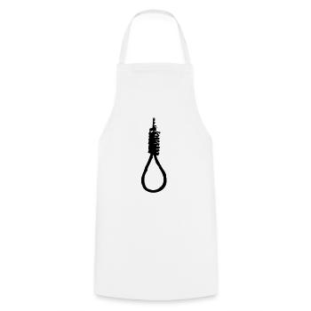 Schiebe Knoten hängenden Seil - Kochschürze - Weiß - Vorne - AI Model Male 185 dark (185cm)