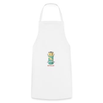 Bipolar battery - Cooking Apron - white - Front - AI Model Male 185 dark (185cm)