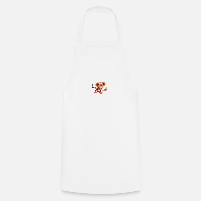 singe - Tablier de cuisine - blanc