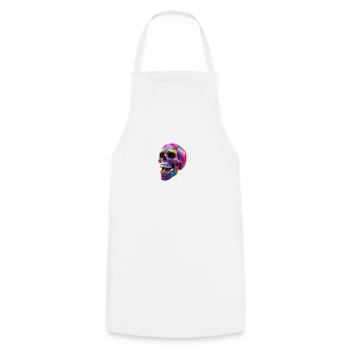 Crâne - Tablier de cuisine - blanc - Devant - AI Model Male 185 dark (185cm)