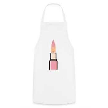 Rose à lèvres au doigt - Tablier de cuisine - blanc - Devant - AI Model Male 185 dark (185cm)