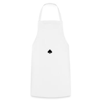Ace of Spades - Cooking Apron - white - Front - AI Model Male 185 dark (185cm)