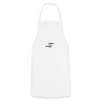 Kaffee über Sauerstoff - Kochschürze - Weiß - Vorne - AI Model Male 185 dark (185cm)