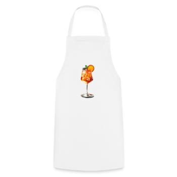 A delicious, summery cocktail - Cooking Apron - white - Front - AI Model Male 185 dark (185cm)