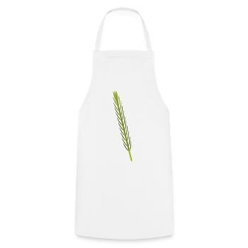 Rosemary Botanical Illustration - Cooking Apron - white - Front - AI Model Male 185 dark (185cm)