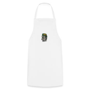 Rasta Cat Coffee Weed Repeat - Cooking Apron - white - Front - AI Model Male 185 dark (185cm)